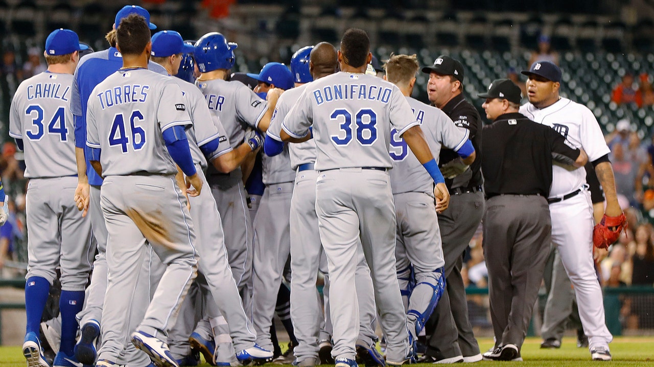 Benches clear and Tigers take it on the chin